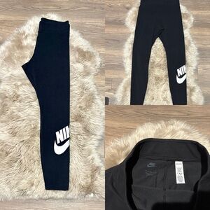 Nike Woman’s Black and White Logo Leggings